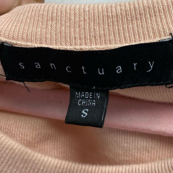 Sanctuary double shoulder cutout top long sleeve‎ sweatshirt sz S - Picture 4 of 6